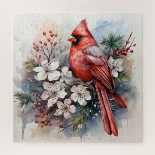 Beautiful Red Cardinal Bird Jigsaw Puzzle