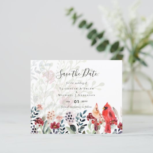 Beautiful RED CARDINAL Birds Wedding (Standing Front)