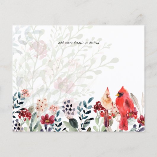 Beautiful RED CARDINAL Birds Wedding (Back)