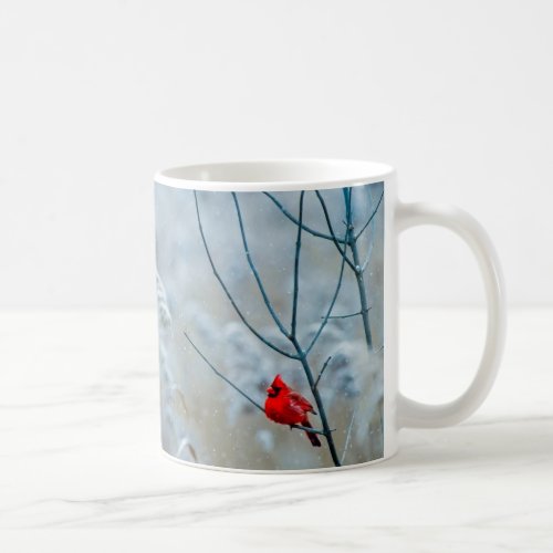 Beautiful Red Cardinal in the Snow Coffee Mug