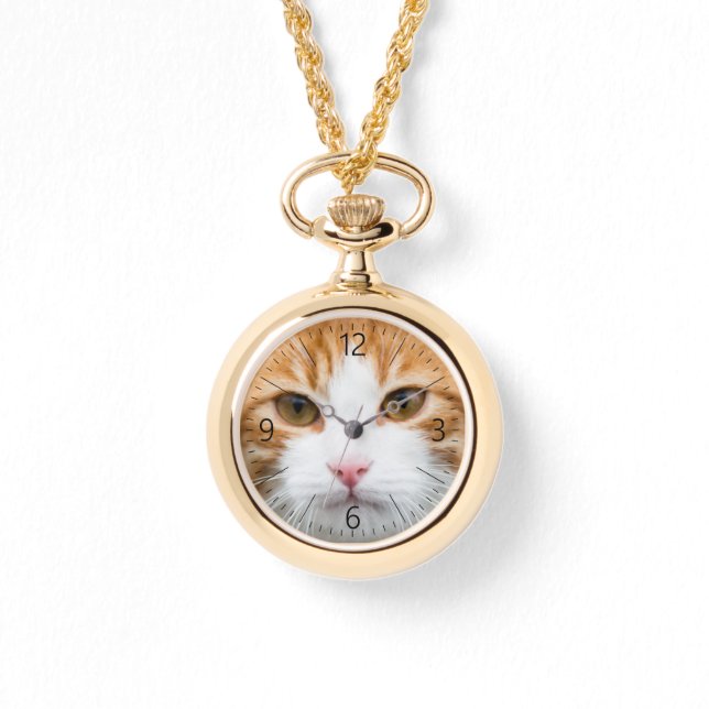 Beautiful red cat watch (Front)