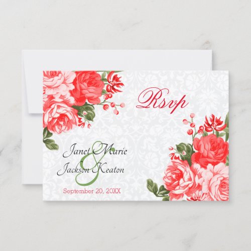 Beautiful Red Floral _ RSVP