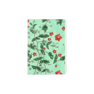 Beautiful Red Floral, Scarlet pimpernel  Passport Holder