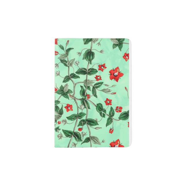 Beautiful Red Floral, Scarlet pimpernel  Passport Holder (Front)