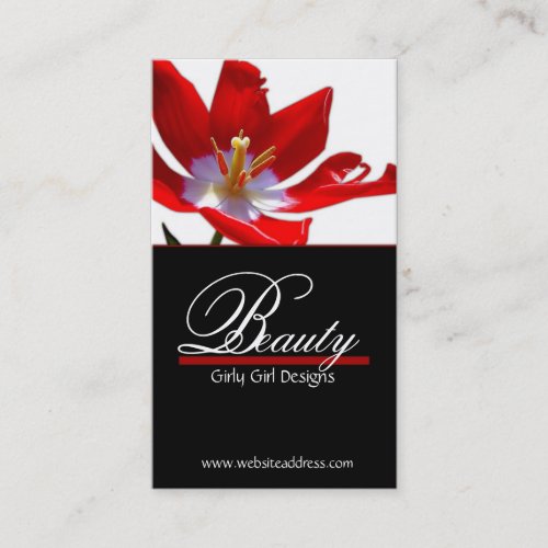 Beautiful Red Flower 2 Business Cards