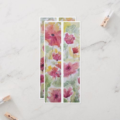 Beautiful Red Flowers Two Bookmarks