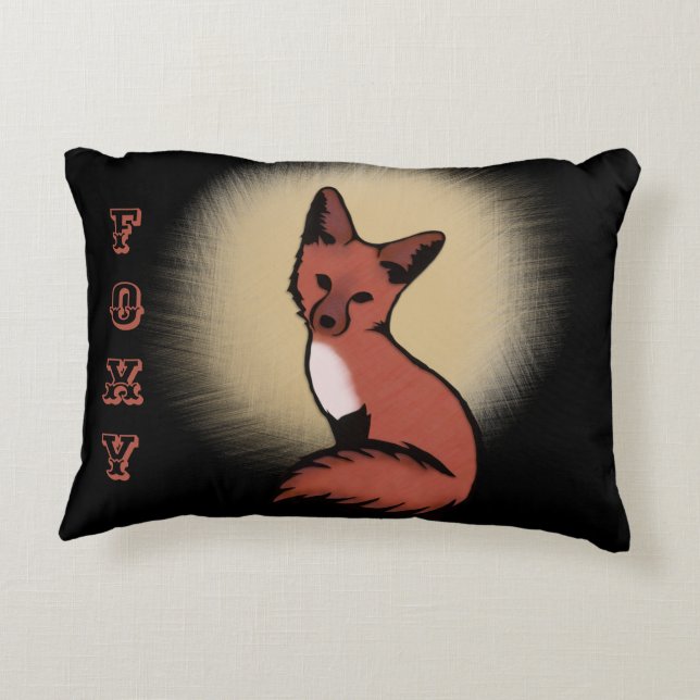 Beautiful Red Fox Decorative Pillow (Back)
