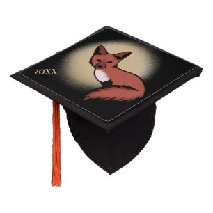 Beautiful Red Fox Graduation Cap Topper