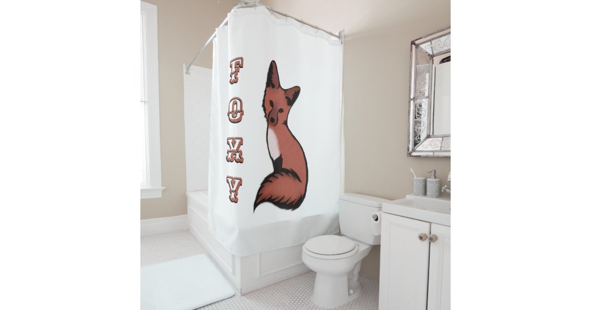 Beautiful Red Fox Shower Curtain