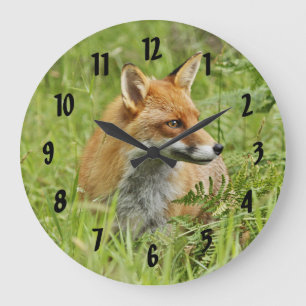 Beautiful Red Fox / Vixen Large Clock