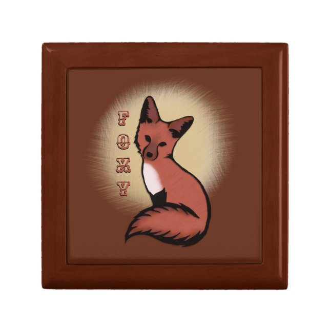Beautiful Red Foxy Fox Jewelry Box (Front)