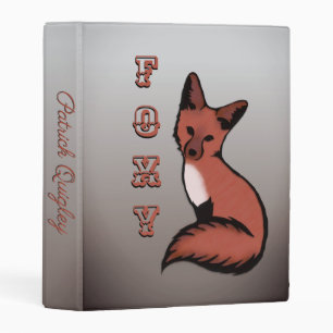 Beautiful Red Foxy Fox Personal Mini Binder