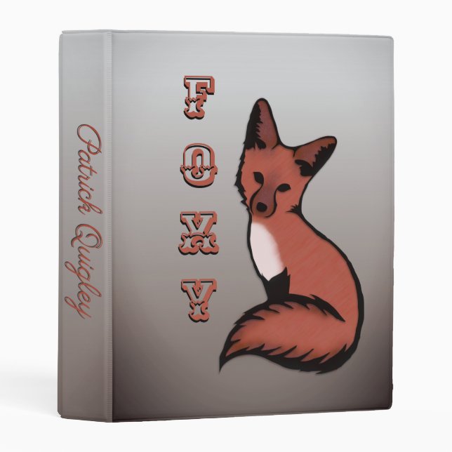 Beautiful Red Foxy Fox Personal Mini Binder (Front/Spine)