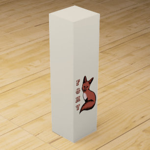 Beautiful Red Foxy Fox Wine Gift Box