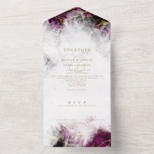 Beautiful Red Garnet Crystal Geode All In One Invitation