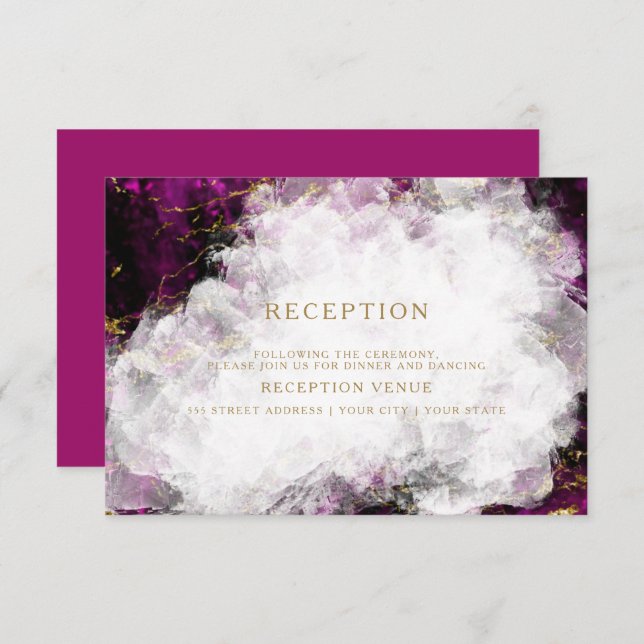 Beautiful Red Garnet Crystal Geode  Invitation (Front/Back)