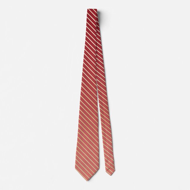 Beautiful Red-Gold Elegant Neck Tie (Front)