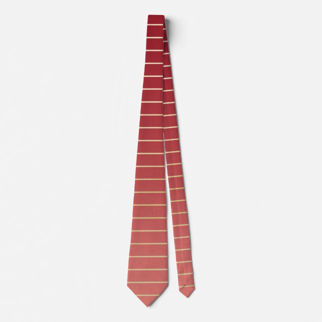 Beautiful Red-Gold Elegant Neck Tie (Front)