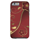 Beautiful Red & Gold Floral Fine Art