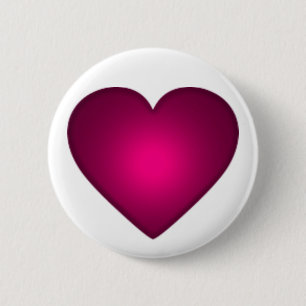 Beautiful Red Heart Button