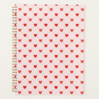 Beautiful red heart design notebook