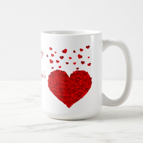 Beautiful Red Heart Valentines Day Coffee Mug