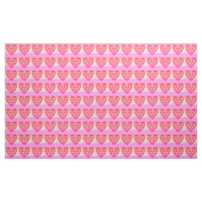 Beautiful red hearts  fabric (Yard)