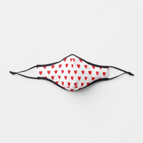 Beautiful Red Hearts Shape Abstract Hand Drawn Premium Face Mask