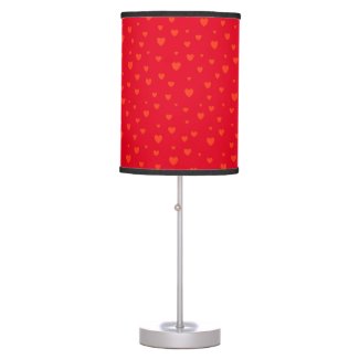 Beautiful Red Hearts Table Lamp