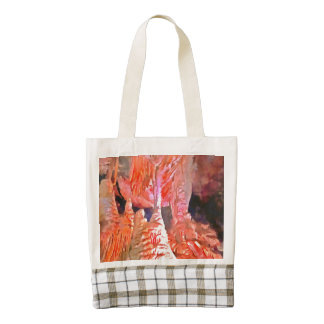 Beautiful red in a cave zazzle HEART tote bag