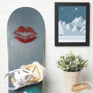 Beautiful Red Kiss Isolated Vector Art Sticker