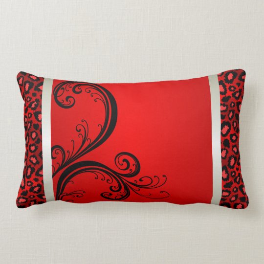 Beautiful Red Leopard Animal Print Pattern Lumbar Pillow Zazzle Com