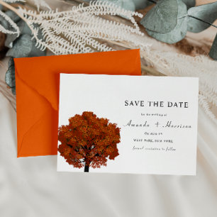 BEAUTIFUL Red Maple tree Save the Date Template