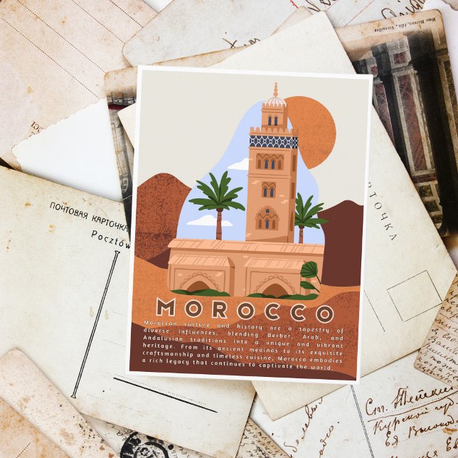 Beautiful Red Marrakech Koutoubia Medina  Postcard (Creator Uploaded)