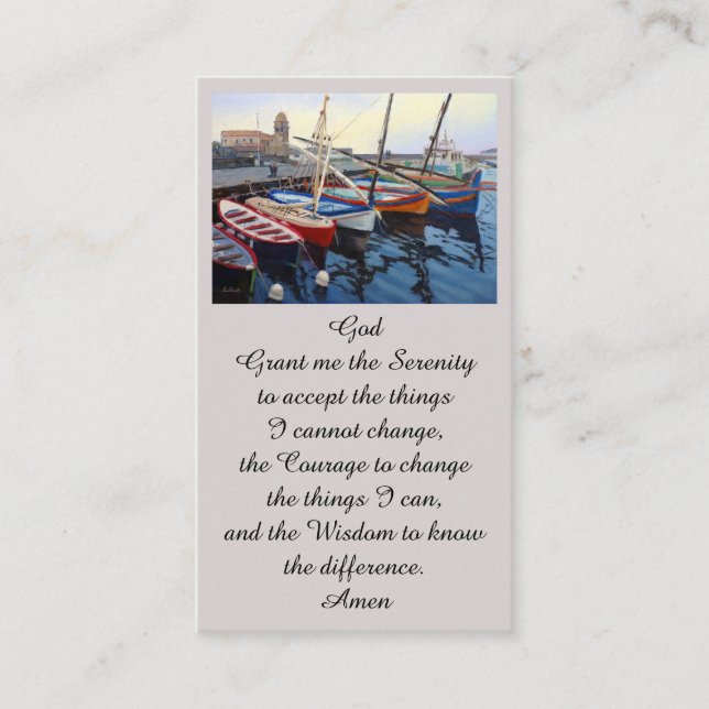 Beautiful Red Orange Blue Green Boats Card (Front)