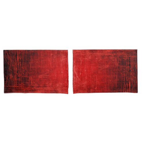 Beautiful Red Pair Of Pillowcases Pillowcase