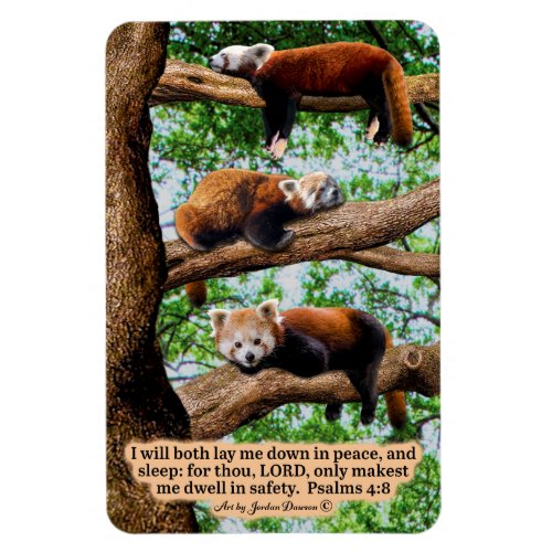 Beautiful Red Panda Scripture Magnet Psalms 48