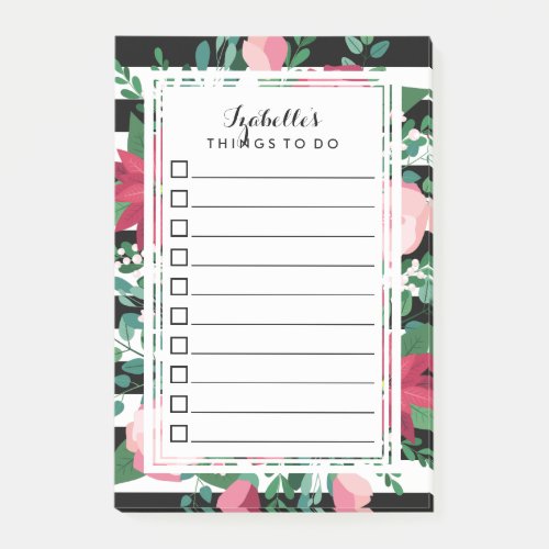 Beautiful Red  Pink Bouquet _ To Do List Post_it Notes