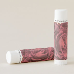 Beautiful red pink roses flowers photo romantic re lip balm