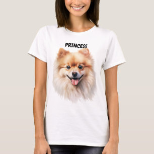 BEAUTIFUL RED POMERANIAN DOG FACE T-Shirt