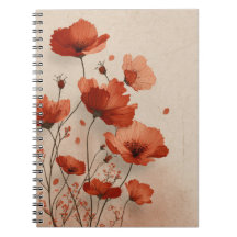 Beautiful Red poppies spiral