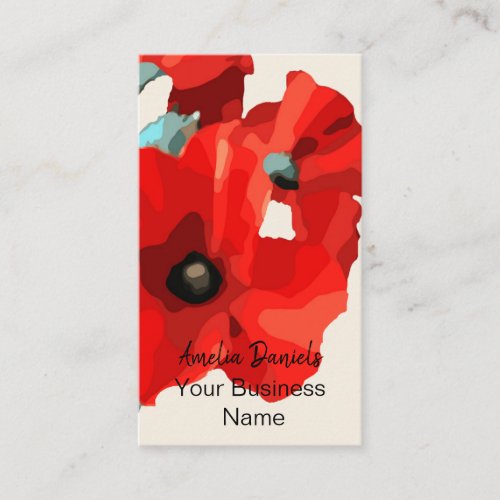 Beautiful Red Poppy Business Card