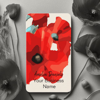 Beautiful Red Poppy Business Card
