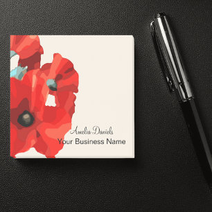 Beautiful Red Poppy Business Post-it Notes