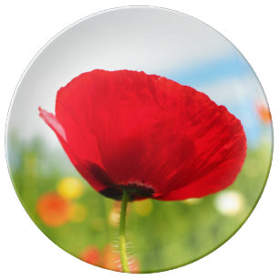 Beautiful Red Poppies Plates | Zazzle Beautiful Red Poppies Plates | Zazzle