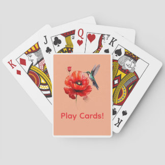 Beautiful Red Poppy In All Its Glory Poker Cards
