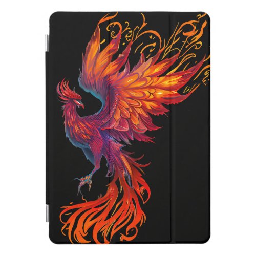 BEAUTIFUL RED PURPLE ORANGE FLYING PHOENIX BIRD iPad PRO COVER