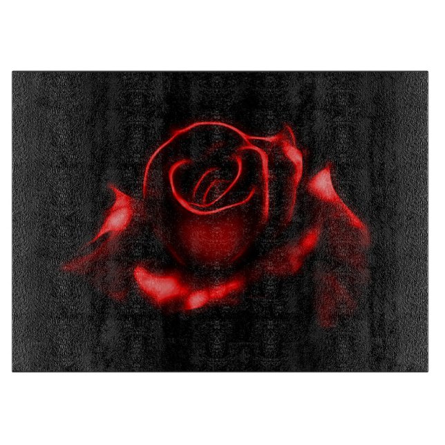 Beautiful Red Rose Cutting Board (Front)