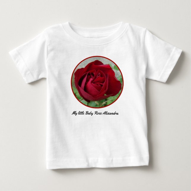 Beautiful Red Rose monogrammed for your baby T-Shirt (Front)