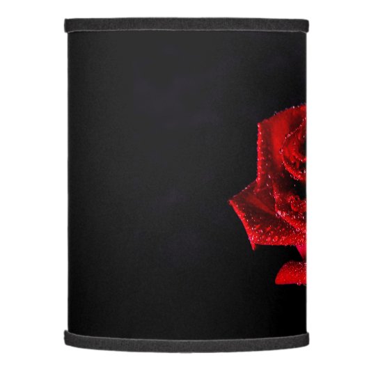 Beautiful red rose photo lamp shade (Left)